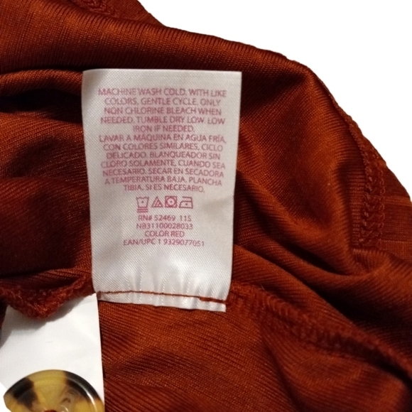 NWT No Boundaries Button Front Super Soft Scrunch Shoulder Straps RedTank M(7-9) - Picture 7 of 7